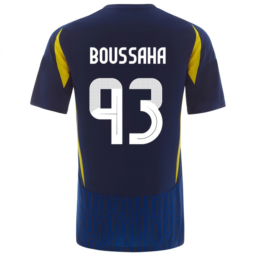 Homme Football Maillot Lina Boussaha #93 Bleu Jaune Tenues Extérieur 2024/25