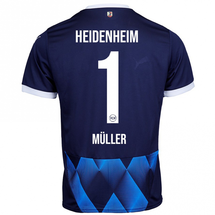 Homme Football Maillot Kevin Müller #1 Bleu Marine Foncé Tenues Extérieur 2024/25