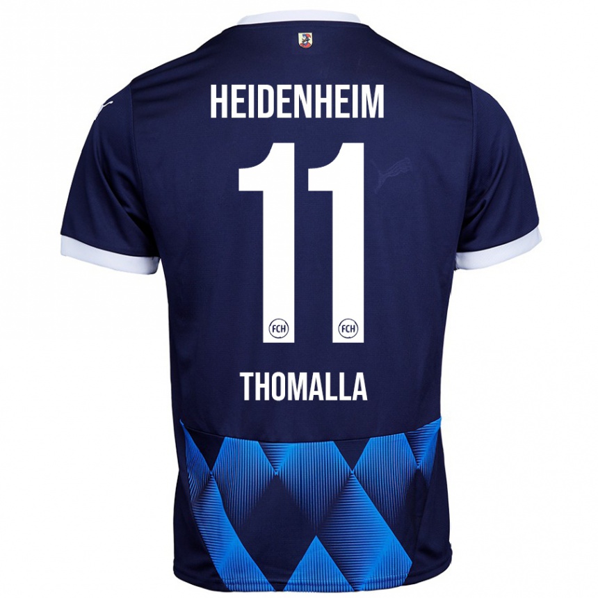 Homme Football Maillot Denis Thomalla #11 Bleu Marine Foncé Tenues Extérieur 2024/25