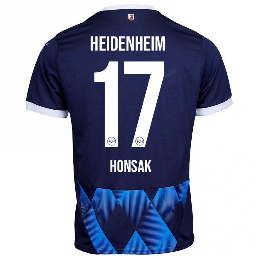 Homme Football Maillot Mathias Honsak #17 Bleu Marine Foncé Tenues Extérieur 2024/25