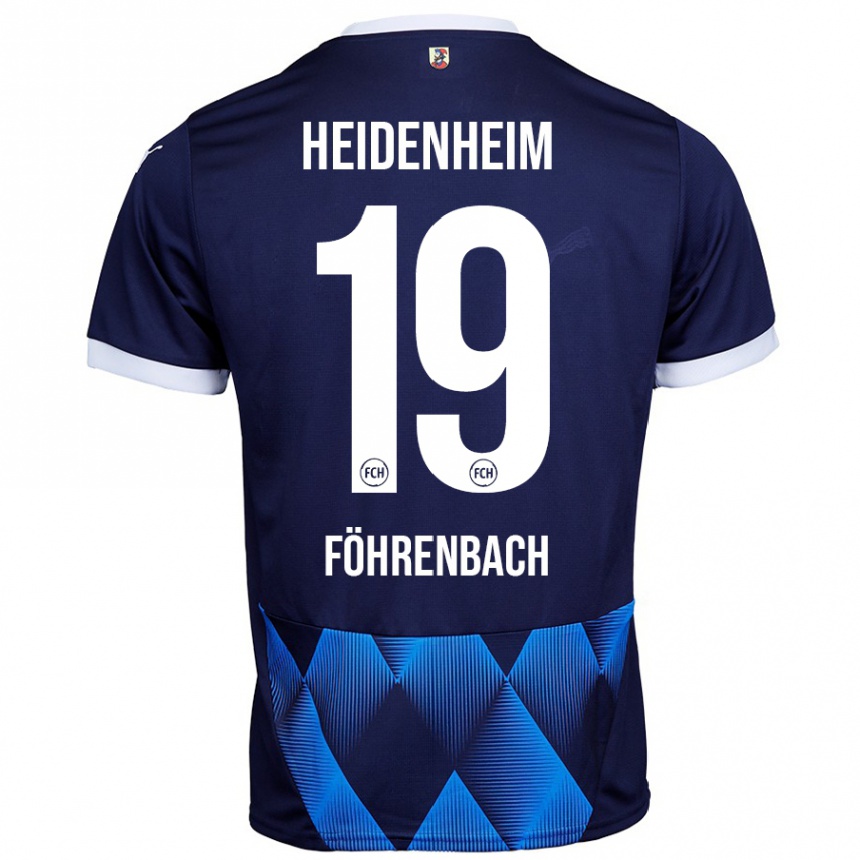 Homme Football Maillot Jonas Föhrenbach #19 Bleu Marine Foncé Tenues Extérieur 2024/25