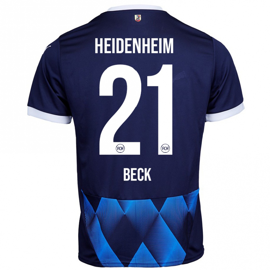 Homme Football Maillot Adrian Beck #21 Bleu Marine Foncé Tenues Extérieur 2024/25