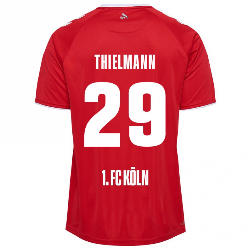 Homme Football Maillot Jan Thielmann #29 Rouge Blanc Tenues Extérieur 2024/25