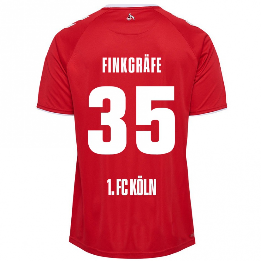 Homme Football Maillot Max Finkgräfe #35 Rouge Blanc Tenues Extérieur 2024/25