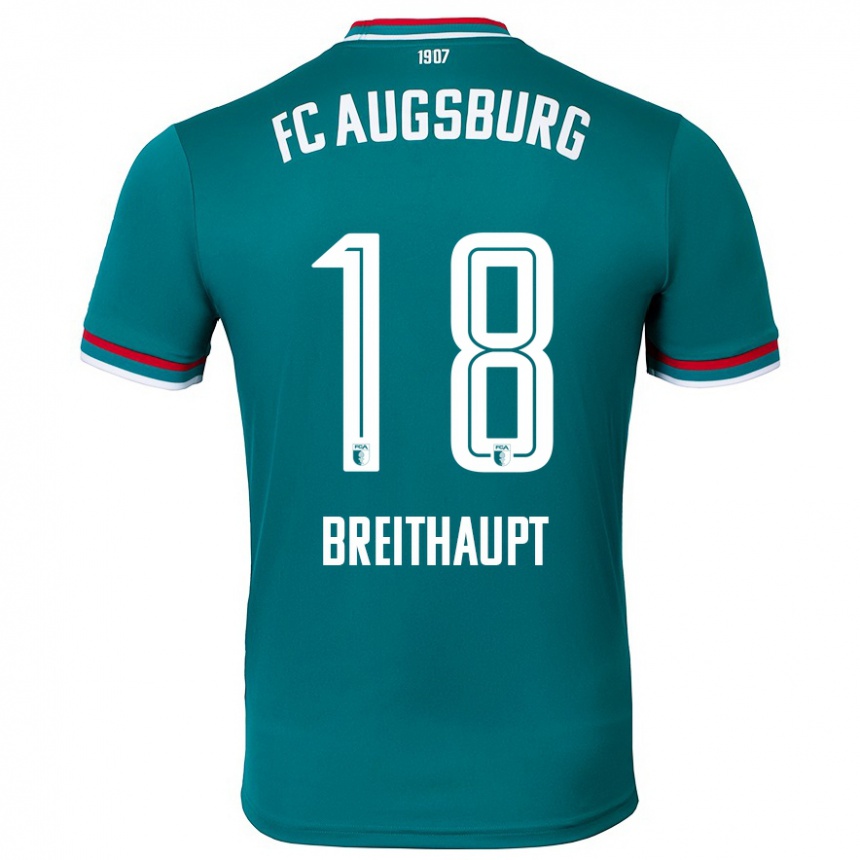 Homme Football Maillot Tim Breithaupt #18 Vert Foncé Tenues Extérieur 2024/25