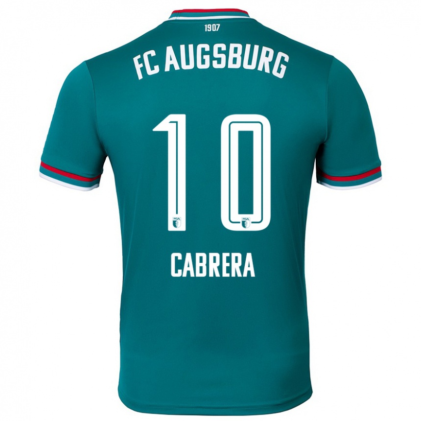 Homme Football Maillot Juan Cabrera #10 Vert Foncé Tenues Extérieur 2024/25