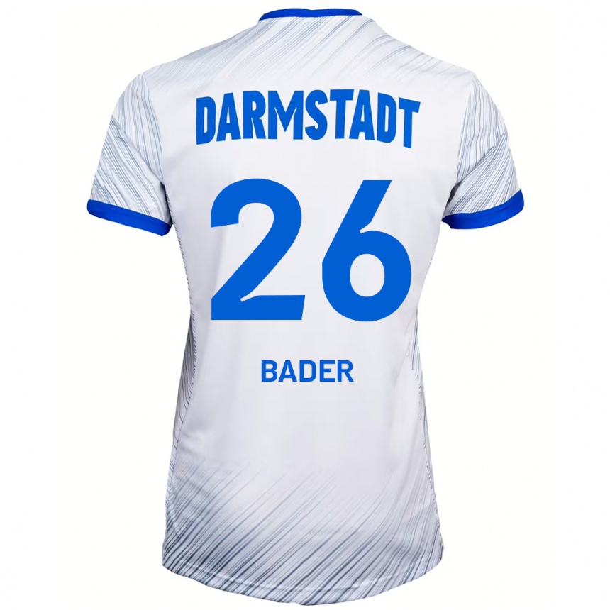 Homme Football Maillot Matthias Bader #26 Blanc Bleu Tenues Extérieur 2024/25