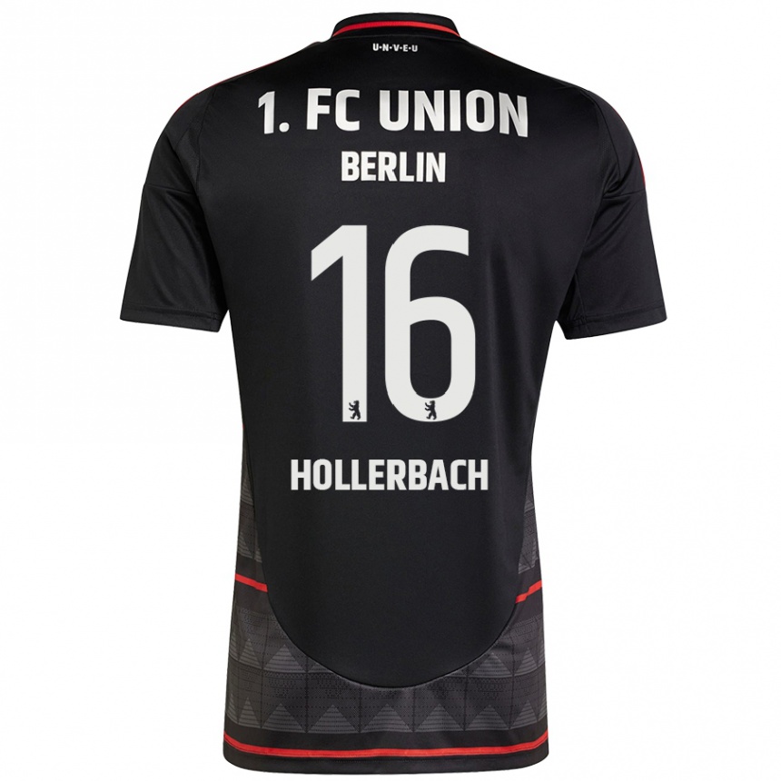 Homme Football Maillot Benedict Hollerbach #16 Noir Tenues Extérieur 2024/25