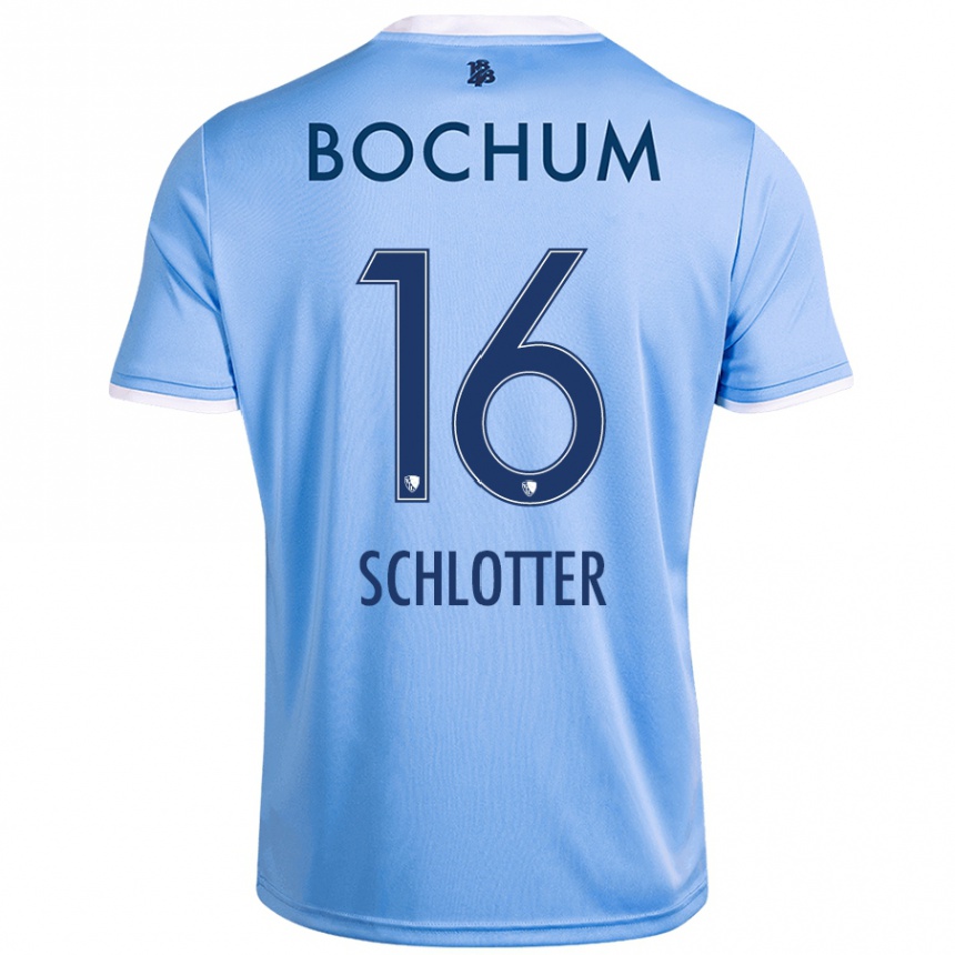 Homme Football Maillot Joel Schlotter #16 Bleu Ciel Tenues Extérieur 2024/25