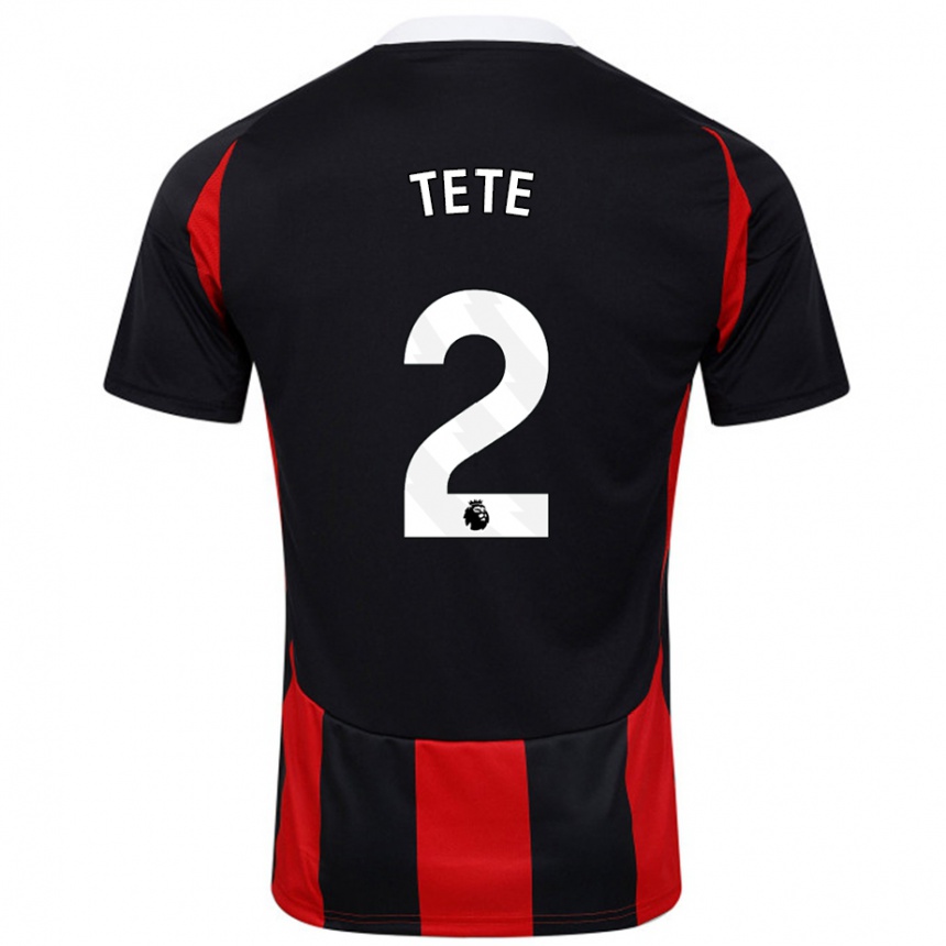 Homme Football Maillot Kenny Tete #2 Noir Rouge Tenues Extérieur 2024/25