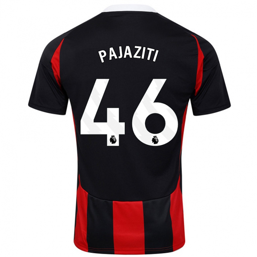 Homme Football Maillot Adrion Pajaziti #46 Noir Rouge Tenues Extérieur 2024/25