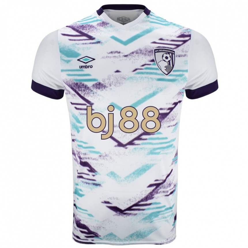 Homme Football Maillot Molly Barron-Clark #10 Blanc Vert Violet Tenues Extérieur 2024/25