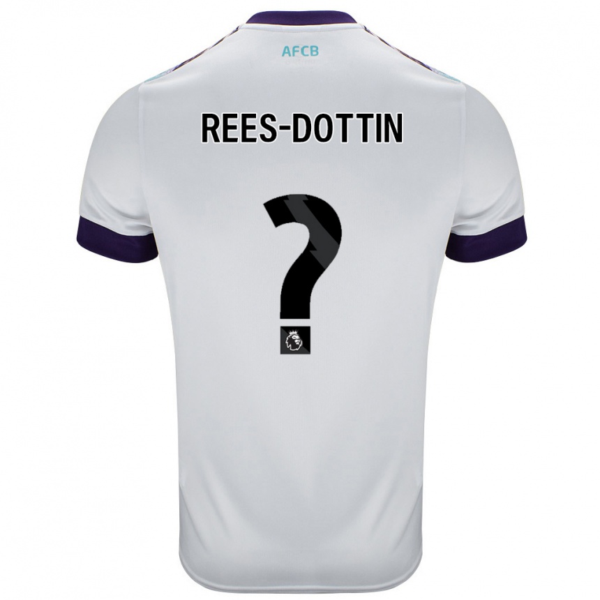 Homme Football Maillot Remy Rees-Dottin #0 Blanc Vert Violet Tenues Extérieur 2024/25