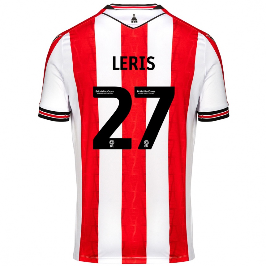 Femme Football Maillot Mehdi Léris #27 Rouge Blanc Tenues Domicile 2024/25