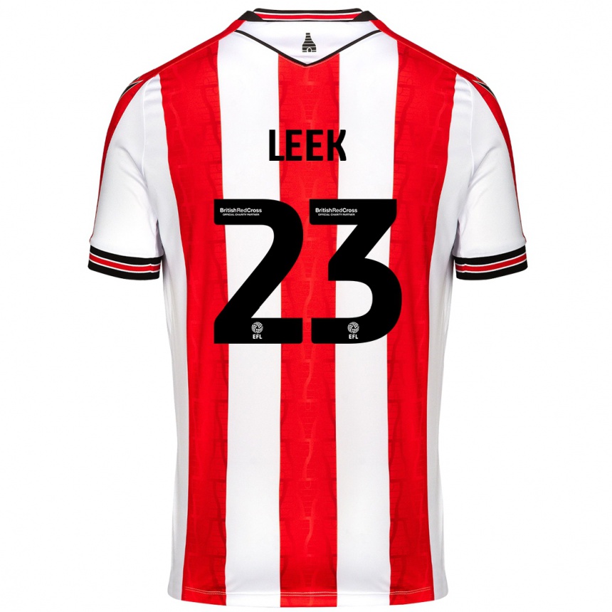 Femme Football Maillot Ellie Leek #23 Rouge Blanc Tenues Domicile 2024/25