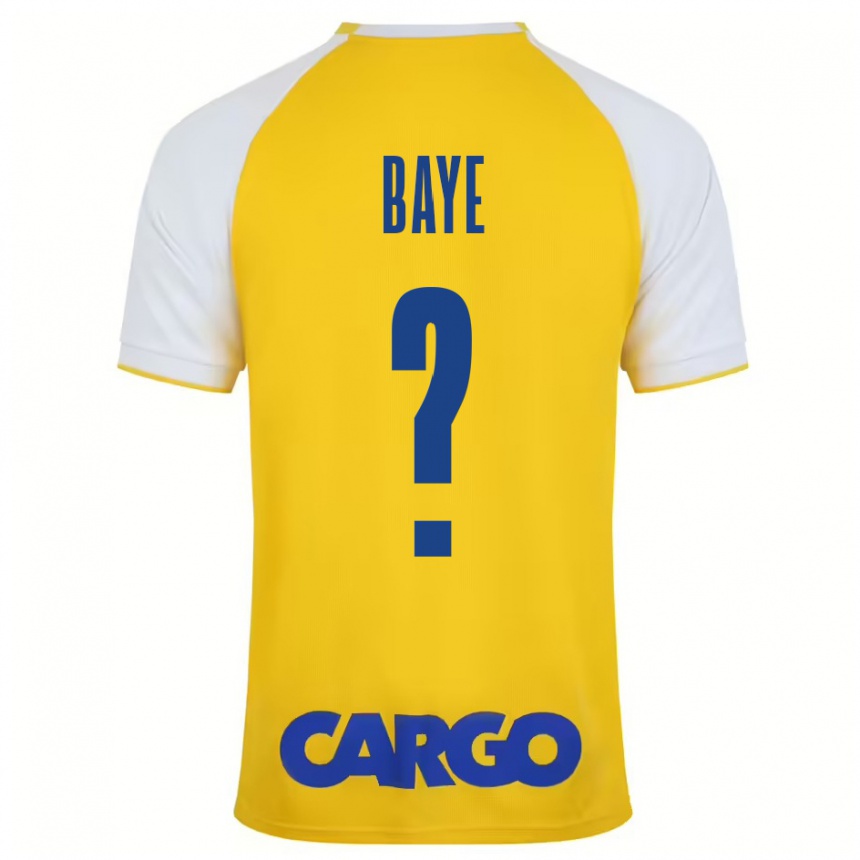 Femme Football Maillot Orel Baye #0 Jaune Blanc Tenues Domicile 2024/25