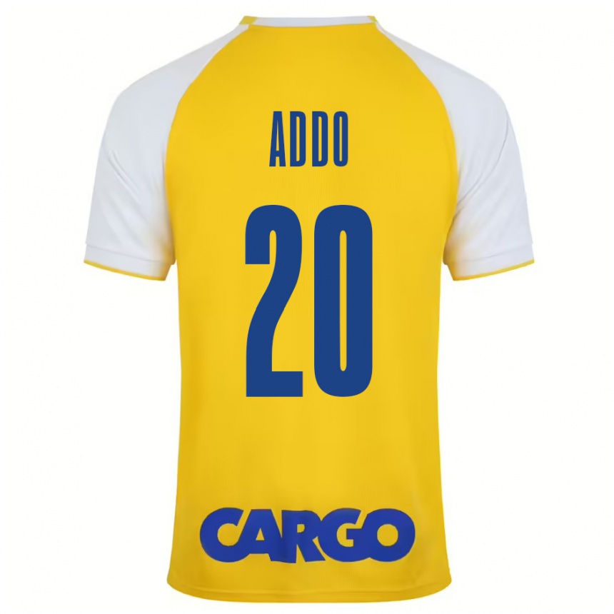 Femme Football Maillot Henry Addo #20 Jaune Blanc Tenues Domicile 2024/25