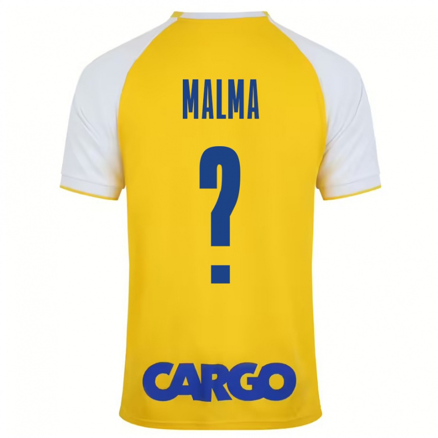 Femme Football Maillot Itay Malma #0 Jaune Blanc Tenues Domicile 2024/25