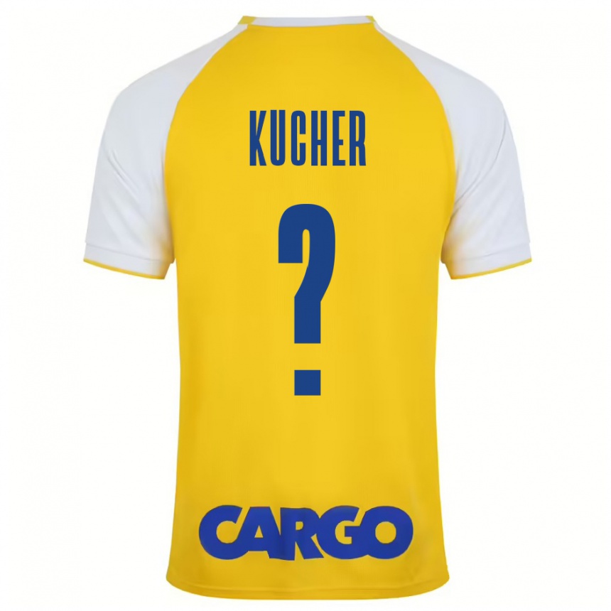 Femme Football Maillot Yahonatan Kucher #0 Jaune Blanc Tenues Domicile 2024/25