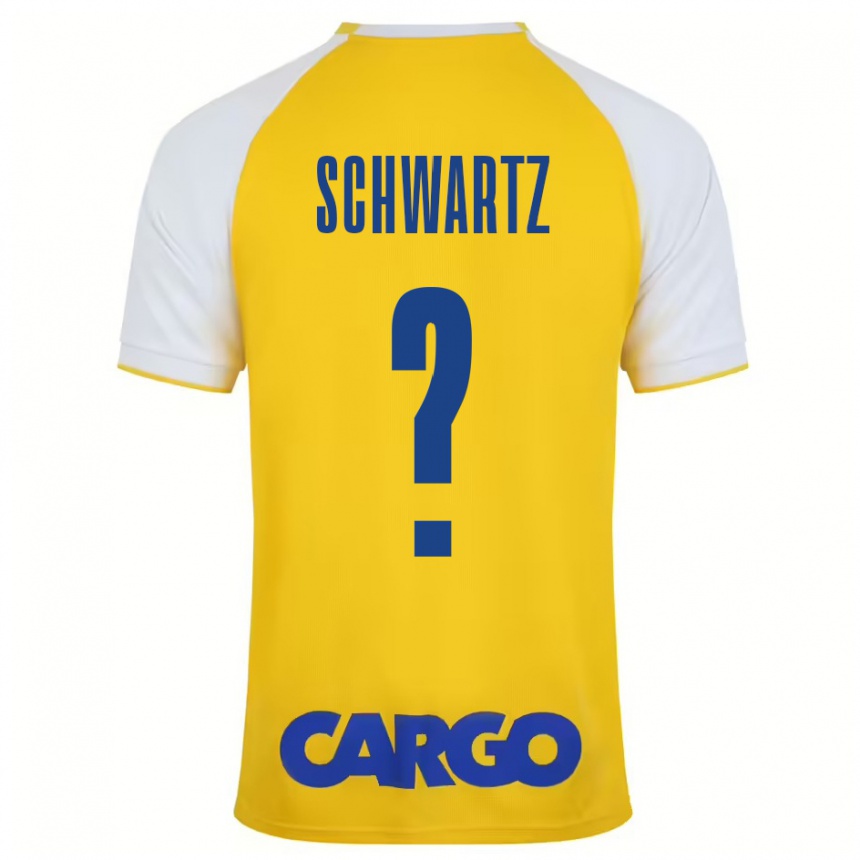 Femme Football Maillot Noam Schwartz #0 Jaune Blanc Tenues Domicile 2024/25