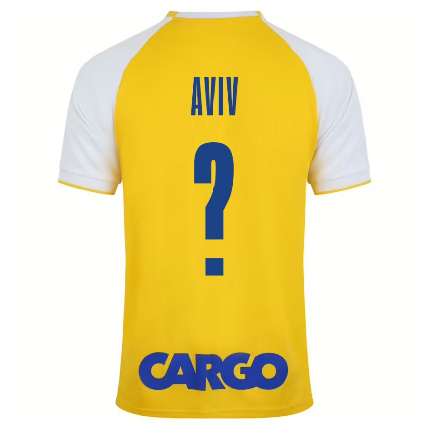 Femme Football Maillot Yoyo Aviv #0 Jaune Blanc Tenues Domicile 2024/25