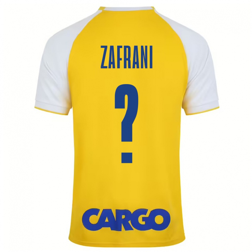 Femme Football Maillot Itay Zafrani #0 Jaune Blanc Tenues Domicile 2024/25