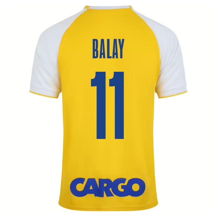 Femme Football Maillot Yehuda Balay #11 Jaune Blanc Tenues Domicile 2024/25