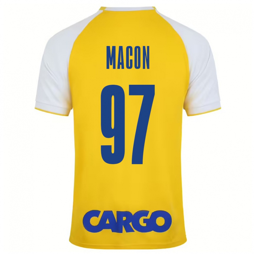 Femme Football Maillot Yvann Maçon #97 Jaune Blanc Tenues Domicile 2024/25