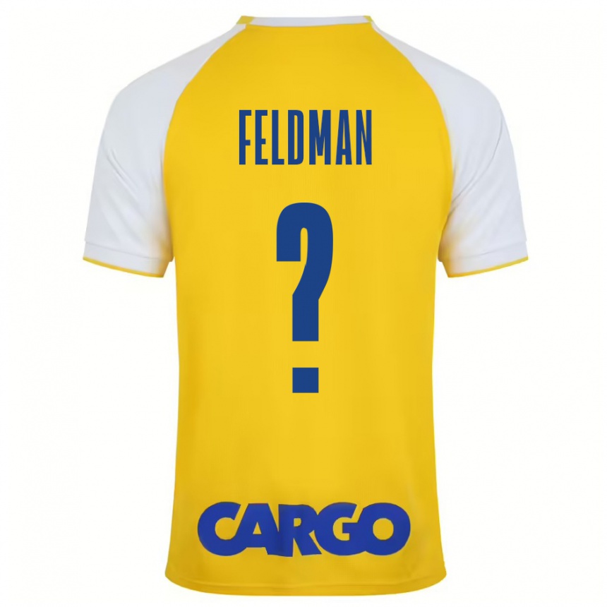 Femme Football Maillot Ron Feldman #0 Jaune Blanc Tenues Domicile 2024/25