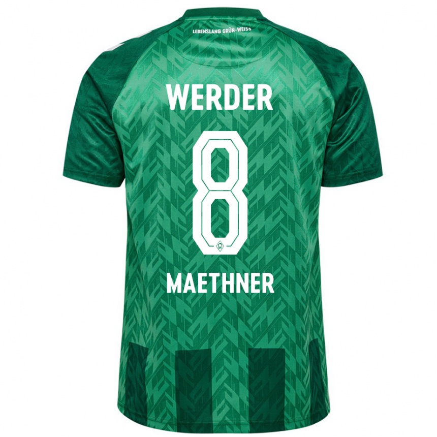 Femme Football Maillot Finn Maethner #8 Vert Tenues Domicile 2024/25