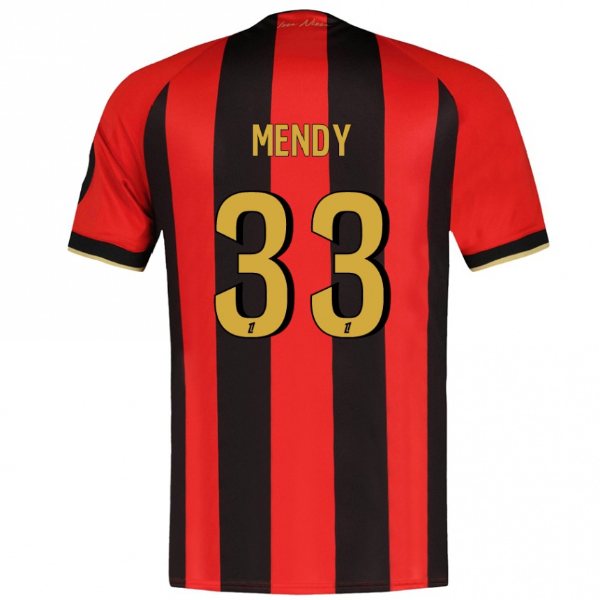 Femme Football Maillot Antoine Mendy #33 Rouge Noir Tenues Domicile 2024/25