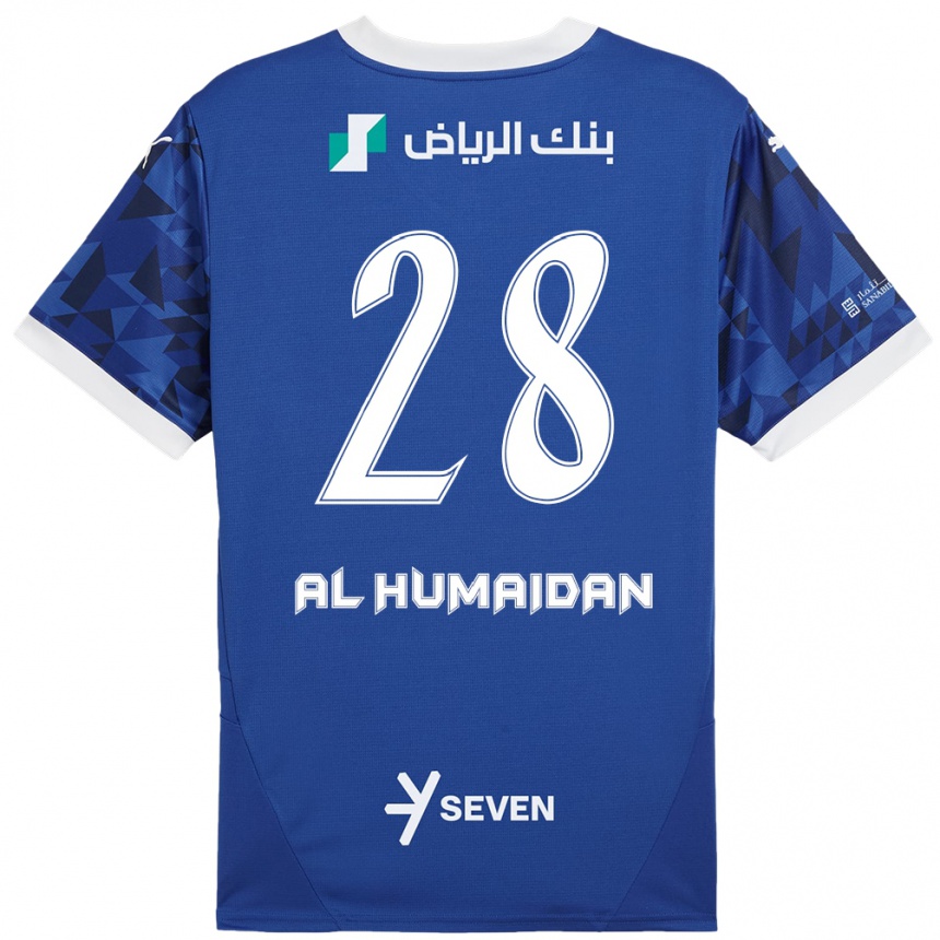 Femme Football Maillot Fay Al-Humaidan #28 Bleu Foncé Blanc Tenues Domicile 2024/25