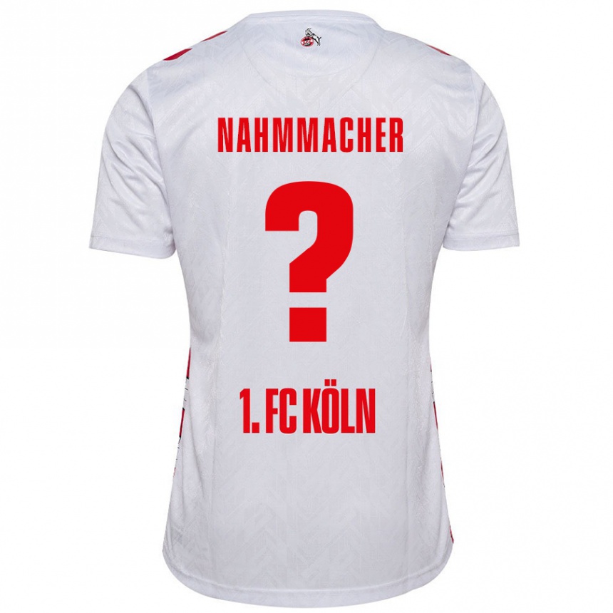 Femme Football Maillot Emil Nahmmacher #0 Blanc Rouge Tenues Domicile 2024/25