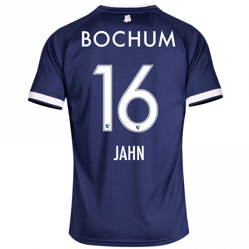 Femme Football Maillot Niklas Jahn #16 Bleu Foncé Tenues Domicile 2024/25