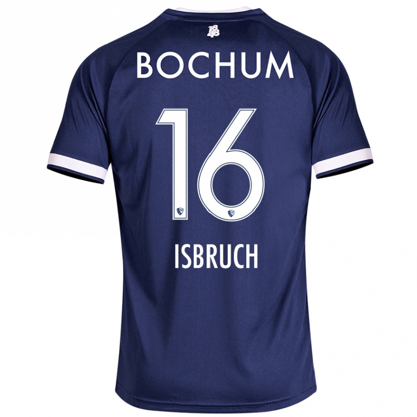 Femme Football Maillot L. Isbruch #16 Bleu Foncé Tenues Domicile 2024/25