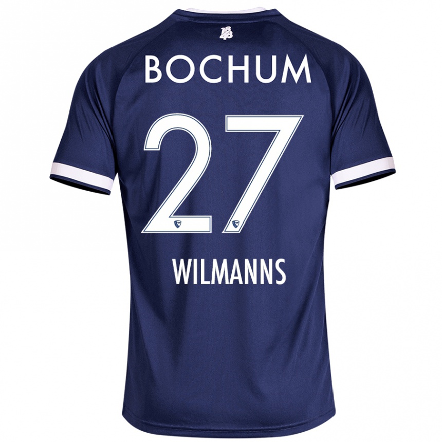 Femme Football Maillot Anjo Wilmanns #27 Bleu Foncé Tenues Domicile 2024/25