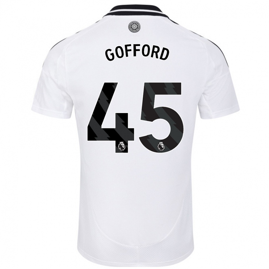 Femme Football Maillot Oliver Gofford #45 Blanc Tenues Domicile 2024/25