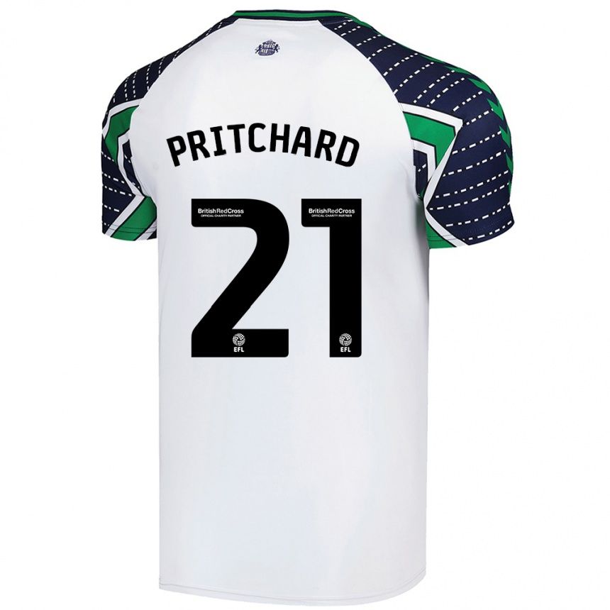 Femme Football Maillot Alex Pritchard #21 Blanc Tenues Extérieur 2024/25