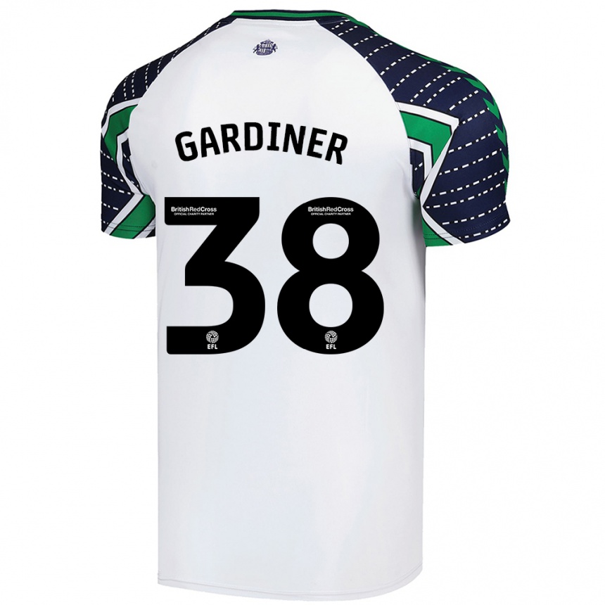 Femme Football Maillot Harry Gardiner #38 Blanc Tenues Extérieur 2024/25