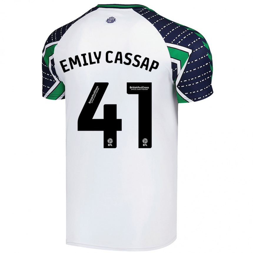 Femme Football Maillot Emily Cassap #41 Blanc Tenues Extérieur 2024/25