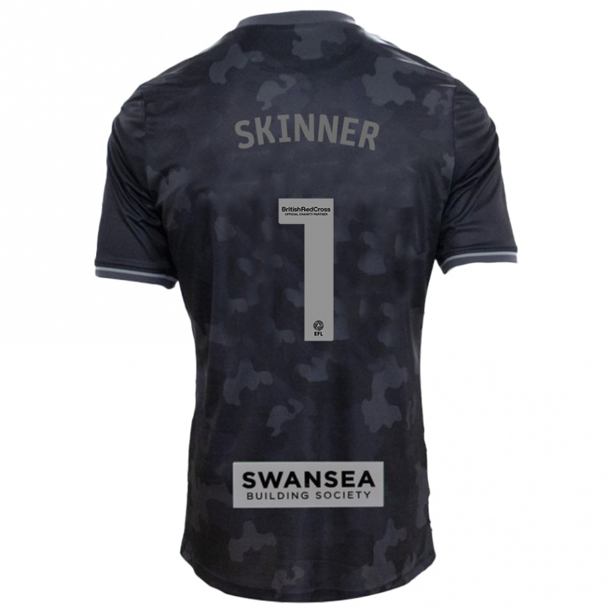 Femme Football Maillot Claire Skinner #1 Noir Tenues Extérieur 2024/25