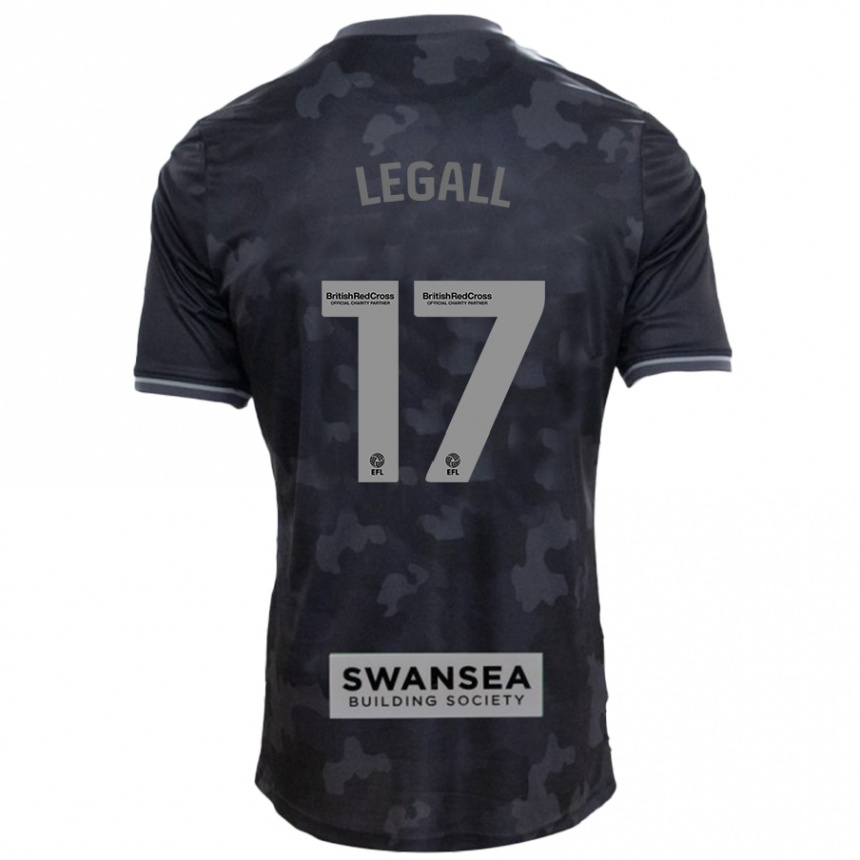 Femme Football Maillot Monet Legall #17 Noir Tenues Extérieur 2024/25