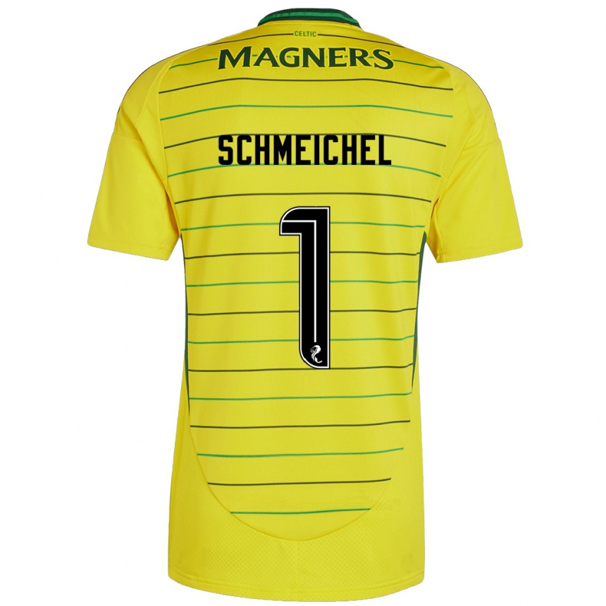 Femme Football Maillot Kasper Schmeichel #1 Jaune Tenues Extérieur 2024/25