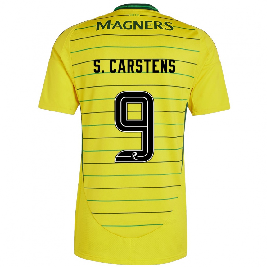 Femme Football Maillot Signe Carstens #9 Jaune Tenues Extérieur 2024/25