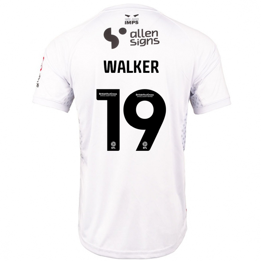 Femme Football Maillot Tyler Walker #19 Rouge Blanc Tenues Extérieur 2024/25