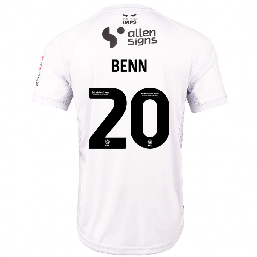 Femme Football Maillot Jay Benn #20 Rouge Blanc Tenues Extérieur 2024/25