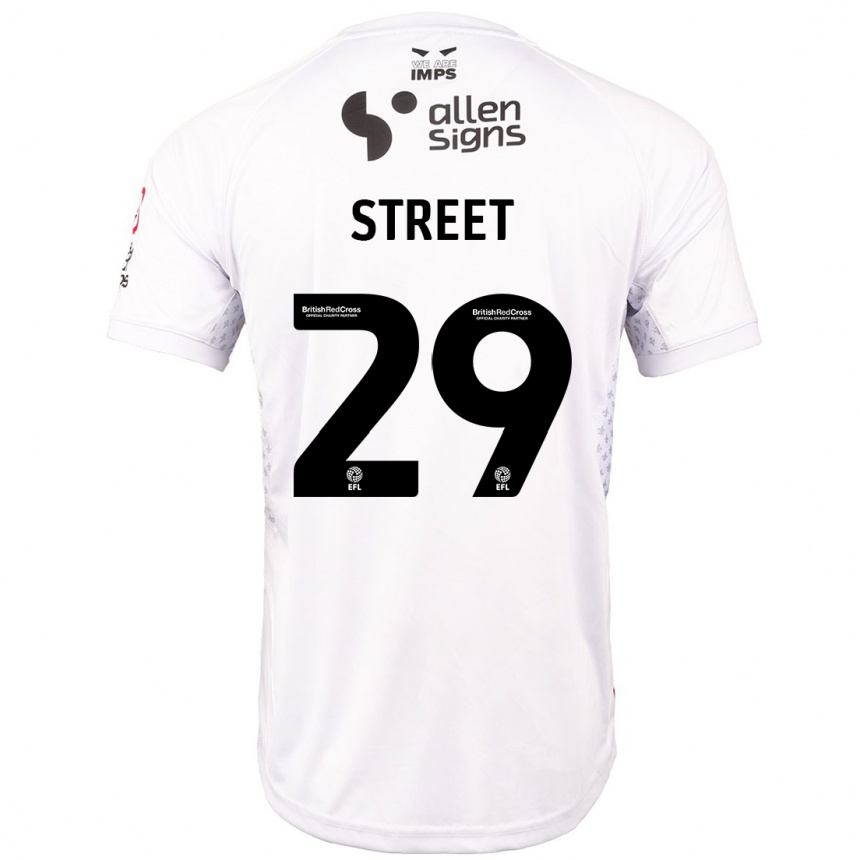 Femme Football Maillot Robert Street #29 Rouge Blanc Tenues Extérieur 2024/25