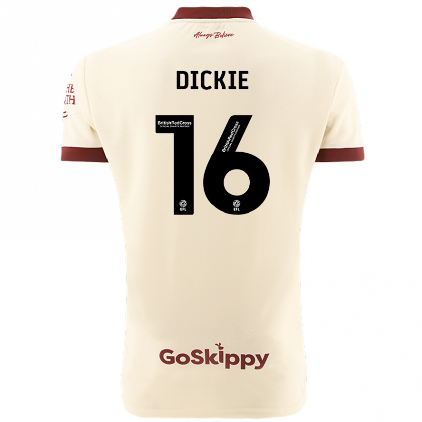 Femme Football Maillot Rob Dickie #16 Blanc Crème Tenues Extérieur 2024/25