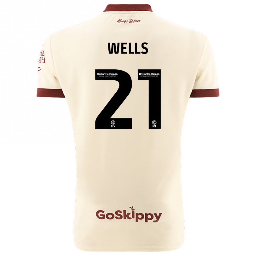 Femme Football Maillot Nahki Wells #21 Blanc Crème Tenues Extérieur 2024/25