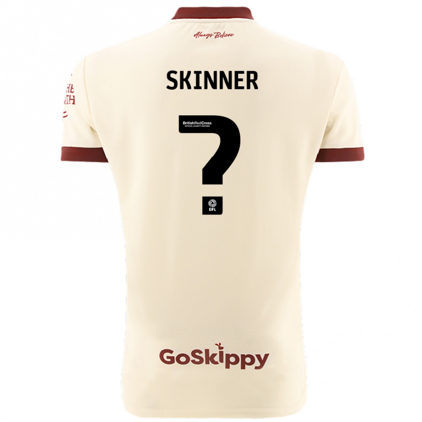 Femme Football Maillot Luke Skinner #0 Blanc Crème Tenues Extérieur 2024/25